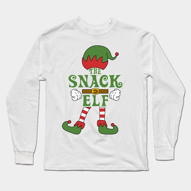 The Snack Elf Christmas Family Matching Outfits Group Attire Long Sleeve T-Shirt by HappyGiftArt